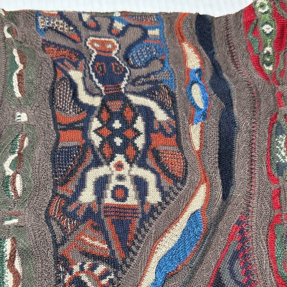 Vintage 90s COOGI Multicolor V-Neck Men's Sweater Medium - Picture 8 of 10